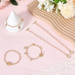 12Pcs Alloy Cable Chain Bracelets for Women Men&nbsp;BJEW-SC0001-60G