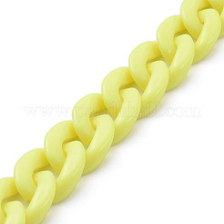 Handmade Opaque Acrylic Curb Chains&nbsp;AJEW-JB00662-08