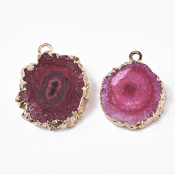 Natural Druzy Agate Pendants&nbsp;X-G-N325-04D