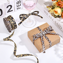 3 Colors Leopard Print Polyester Cotton Ribbon&nbsp;OCOR-ME0001-69