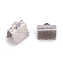 Tarnish Resistant 304 Stainless Steel Ribbon Crimp Ends&nbsp;STAS-P249-30P