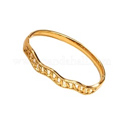 304 Stainless Steel Hinged Bangles for Women&nbsp;WGD676C-01