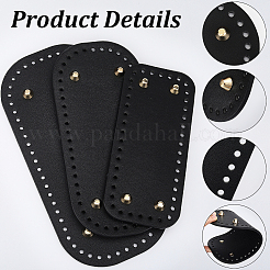3Pcs 3 Styles PU Leather Knitting Crochet Bags Nail Bottom Shaper Pad&nbsp;DIY-CL0002-15
