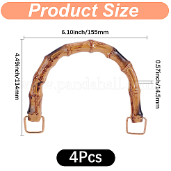 4Pcs Resin Imitation Bamboo Bag Handles&nbsp;DIY-BBC0002-91A
