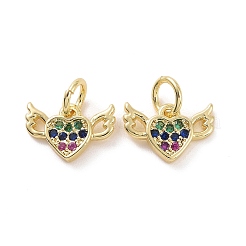 Brass Micro Pave Cubic Zirconia Pendants&nbsp;KK-E068-VF137
