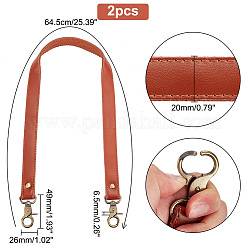 Cowhide & Polycotton Bag Handles&nbsp;PURS-WH0005-92AB