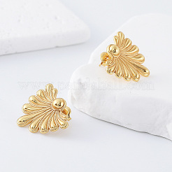 304 Stainless Steel Fan-Shaped Flower Stud Earrings for Women&nbsp;CO6863