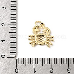 Brass Micro Pave Clear Cubic Zirconia Pendants&nbsp;KK-H267-065G