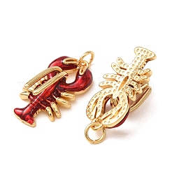 Brass with Enamel Pendants&nbsp;KK-CBA2F11-09A-G