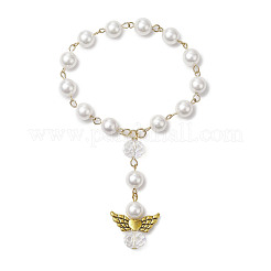 5Pcs Shell Pearl Round Beads Charm Bracelets&nbsp;BJEW-JB11228