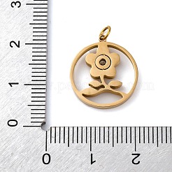 316 Stainless Steel Rhinestone Pendants&nbsp;STAS-K258-39D-G