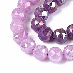 Anti-Tarnish Electroplate Glass Beads Strands&nbsp;GLAA-N064-10mm-07