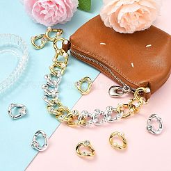 90Pcs 3 Styles ABS Plastic & Crystal Rhinestone & Imitation Pearl Quick Link Connectors&nbsp;KY-CJ0002-16