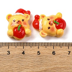 Yellow Christmas Theme Resin Cabochons&nbsp;RESI-R451-01F