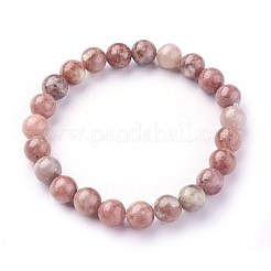 Natural Plum Blossom Jasper Beads Stretch Bracelets&nbsp;BJEW-F380-01-B08
