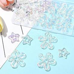 20Pcs 2 Styles Plated UV Acrylic Beads&nbsp;TACR-FS0001-61