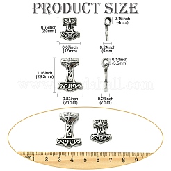 4Pcs 2 Styles 304 Stainless Steel Pendants&nbsp;STAS-CJ0002-86