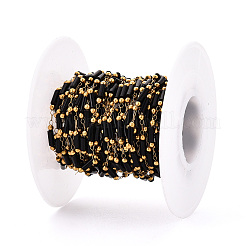 Handmade Seed Beads Column Link Chains&nbsp;CHS-T006-33G