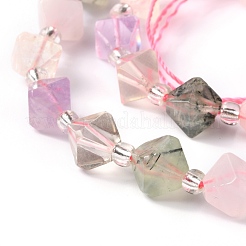 Natural Amethyst & Citrine & Rose Quartz & Prehnite & Quartz Crystal Beads Strands&nbsp;G-Z014-14