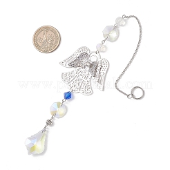 Glass Teardrop Hanging Suncatchers&nbsp;HJEW-JM04755-02