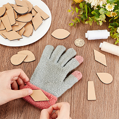 64Pcs 4 Styles Imitation Leather Label Tags&nbsp;AJEW-OC0004-02