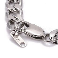 Tarnish Resistant 304 Stainless Steel Curb Chains Bracelets&nbsp;BJEW-JB06273