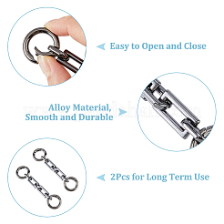 2Pcs Zinc Alloy Bag Extender Cable Chains&nbsp;FIND-FI0001-03B