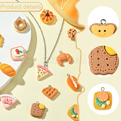 15Pcs 15 Styles Opaque Resin Pendants&nbsp;FIND-YW0005-78