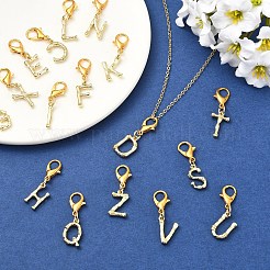 26Pcs Letter A~Z Alloy Pendant Decorations&nbsp;HJEW-YW00199