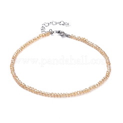 Electroplate Glass Beads Anklets&nbsp;AJEW-AN00279-05