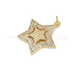 Brass Micro Pave Cubic Zirconia Pendants&nbsp;KK-S528-02G