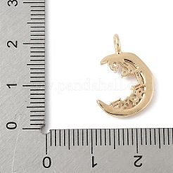 Brass Micro Pave Cubic Zirconia Pendants&nbsp;KK-Z107-01G-01