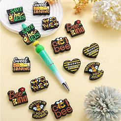 14Pcs 7 Colors Food Grade Eco-Friendly Silicone Focal Beads&nbsp;SIL-SZ0003-85