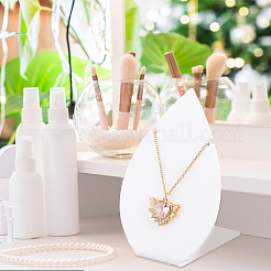 3Pcs 3 Sizes Opaque Acrylic Slant Back Necklace Display Stands&nbsp;NDIS-WH0012-13