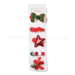 Christmas Theme Cloth Felt Fabric Alligator Hair Clip&nbsp;OHAR-R100-01C