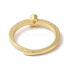 Rack Plating Brass Clear Cubic Zirconia Constellation Adjustable Rings for Women&nbsp;RJEW-S407-08G-07