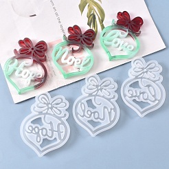 Christmas DIY Heart with Word Noel Silicone Molds&nbsp;X-DIY-L021-64