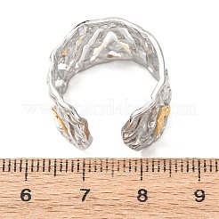 304 Stainless Steel Hollow Out Triangle Cuff Rings&nbsp;RJEW-G370-01GP