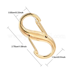 Alloy Double S Snap Hook Spring Keychain Clasps&nbsp;FIND-YW0004-08G