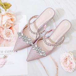 2 Pairs 2 Colors Detachable Flower Shoe Decoration&nbsp;AJEW-HY0001-15