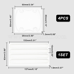 AHADEMAKER 2 Sets 2 Style Transparent PVC Anti-Collision Bumper Guard&nbsp;DIY-GA0004-03