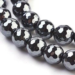 Non-Magnetic Synthetic Hematite Beads Strands&nbsp;HEMA-8D-3
