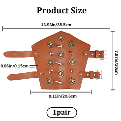 Imitation Leather Punk Style Cuff Wristband for Bikers&nbsp;AJEW-WH0258-905A