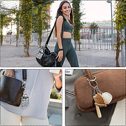 2Pcs 2 Styles PU Leather Keychains&nbsp;AJEW-CL0001-65