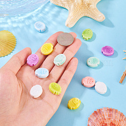 18Pcs 9 Colors Handmade Porcelain Ceramic Beads&nbsp;PORC-TA0001-50