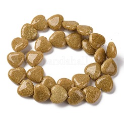 Synthetic Yellow Goldstone Beads Strands&nbsp;G-I372-A11-02