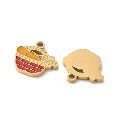 304 Stainless Steel Enamel Pendants&nbsp;STAS-I351-11G