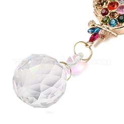 Alloy Rhinestones & Glass Charm Suncatchers&nbsp;HJEW-E013-01G-F