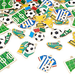32Pcs 8 Styles Alloy Enamel Pendants&nbsp;ENAM-TA0003-82