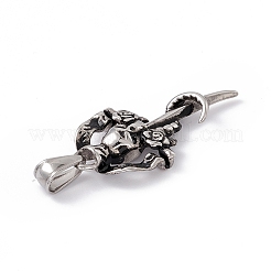 Tibetan Style 304 Stainless Steel Pendants&nbsp;STAS-H170-32AS